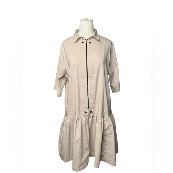 RUTI - THE WORK SHIRT POPLIN DRESS Size S/M Color Sanpiper - Picture 2 of 7